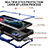 Custodia Impermeabile Silicone e Plastica Opaca Waterproof Cover 360 Gradi con Supporto per Samsung Galaxy S23 Ultra 5G