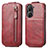 Custodia In Pelle Flip per Asus Zenfone 9 Rosso