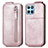 Custodia In Pelle Flip per Huawei Honor X6 5G Oro Rosa