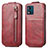 Custodia In Pelle Flip per Motorola Moto E13 Rosso