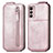 Custodia In Pelle Flip per Motorola Moto G42 Oro Rosa