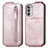 Custodia In Pelle Flip per Motorola MOTO G52 Oro Rosa