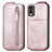 Custodia In Pelle Flip per Nokia C210 Oro Rosa