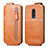 Custodia In Pelle Flip per Nokia C3 Marrone