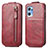 Custodia In Pelle Flip per OnePlus Nord CE 2 5G Rosso