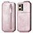 Custodia In Pelle Flip per Oppo F21 Pro 4G Oro Rosa