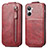 Custodia In Pelle Flip per Realme 10 4G Rosso