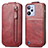 Custodia In Pelle Flip per Realme C31 Rosso