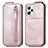 Custodia In Pelle Flip per Realme Narzo 50A Prime Oro Rosa