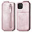 Custodia In Pelle Flip per Samsung Galaxy A03 Oro Rosa