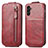 Custodia In Pelle Flip per Samsung Galaxy A04s Rosso