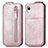 Custodia In Pelle Flip per Samsung Galaxy A22 5G SC-56B Oro Rosa