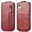 Custodia In Pelle Flip per Samsung Galaxy A22 5G SC-56B Rosso