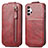 Custodia In Pelle Flip per Samsung Galaxy A32 4G Rosso