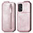 Custodia In Pelle Flip per Samsung Galaxy A72 4G Oro Rosa