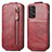 Custodia In Pelle Flip per Samsung Galaxy A72 5G Rosso