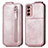 Custodia In Pelle Flip per Samsung Galaxy F13 4G Oro Rosa