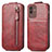 Custodia In Pelle Flip per Samsung Galaxy M13 5G Rosso