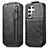 Custodia In Pelle Flip per Samsung Galaxy S21 Ultra 5G Nero