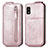 Custodia In Pelle Flip per Sharp Aquos wish3 Oro Rosa