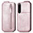 Custodia In Pelle Flip per Sony Xperia 1 IV Oro Rosa