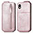 Custodia In Pelle Flip per Sony Xperia Ace III SO-53C Oro Rosa