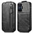 Custodia In Pelle Flip per Xiaomi Redmi K50 Gaming AMG F1 5G Nero