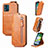 Custodia In Pelle Flip S01D per Motorola Moto E13