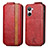 Custodia In Pelle Flip S01D per Realme 10 4G Rosso