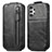 Custodia In Pelle Flip S01D per Samsung Galaxy A13 4G Nero