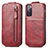 Custodia In Pelle Flip S01D per Samsung Galaxy S20 FE (2022) 5G Rosso