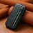 Custodia In Pelle Flip S01D per Samsung Galaxy S21 Ultra 5G Nero