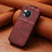 Custodia In Pelle Flip S01D per Sharp Aquos R8 Rosso