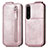 Custodia In Pelle Flip S01D per Sony Xperia 1 IV SO-51C Oro Rosa