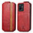 Custodia In Pelle Flip S01D per Vivo T2x 5G Rosso