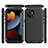 Custodia Lusso Alluminio Cover 360 Gradi HJ1 per Apple iPhone 13 Nero