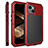 Custodia Lusso Alluminio Cover 360 Gradi HJ2 per Apple iPhone 14 Rosso