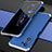 Custodia Lusso Alluminio Cover 360 Gradi P01 per Xiaomi Mi 11X Pro 5G Argento e Blu