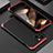 Custodia Lusso Alluminio Cover 360 Gradi per Apple iPhone 15 Rosso e Nero