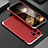 Custodia Lusso Alluminio Cover 360 Gradi per Apple iPhone 16 Pro Argento e Rosso