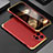 Custodia Lusso Alluminio Cover 360 Gradi per Apple iPhone 16 Pro Oro e Rosso