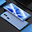Custodia Lusso Alluminio Cover 360 Gradi per Oppo Reno11 Pro 5G Blu