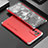 Custodia Lusso Alluminio Cover 360 Gradi per Oppo Reno6 5G Argento e Rosso