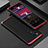 Custodia Lusso Alluminio Cover 360 Gradi per Xiaomi Mi 12 Pro 5G Rosso e Nero