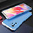 Custodia Lusso Alluminio Cover 360 Gradi per Xiaomi Redmi Note 10 Pro 5G Argento e Blu