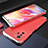 Custodia Lusso Alluminio Cover 360 Gradi per Xiaomi Redmi Note 10 Pro 5G Argento e Rosso