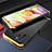Custodia Lusso Alluminio Cover 360 Gradi per Xiaomi Redmi Note 10 Pro 5G Oro e Nero