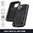 Custodia Lusso Alluminio Cover 360 Gradi RJ2 per Apple iPhone 15 Pro