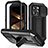 Custodia Lusso Alluminio Cover 360 Gradi RJ3 per Apple iPhone 15 Pro Nero