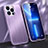 Custodia Lusso Alluminio Cover M09 per Apple iPhone 13 Pro Max Viola